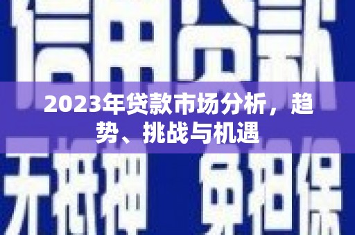 蒸湘2023年贷款市场分析，趋势、挑战与机遇