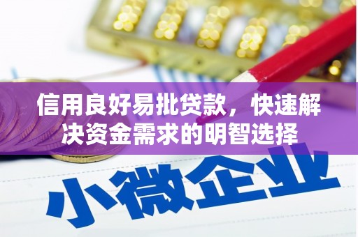 蒸湘信用良好易批贷款，快速解决资金需求的明智选择