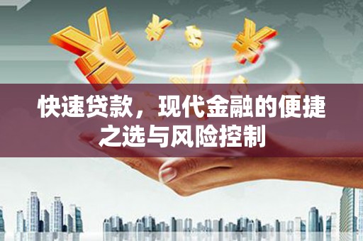 蒸湘快速贷款，现代金融的便捷之选与风险控制