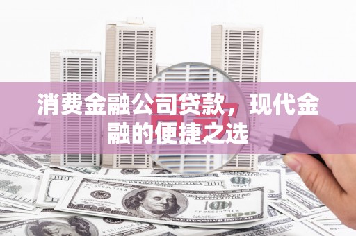 蒸湘消费金融公司贷款，现代金融的便捷之选