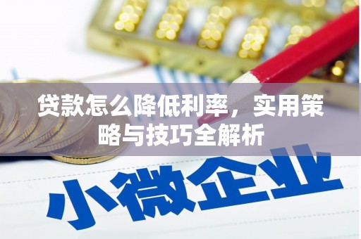 蒸湘贷款怎么降低利率，实用策略与技巧全解析