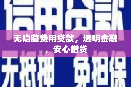 蒸湘无隐藏费用贷款，透明金融，安心借贷