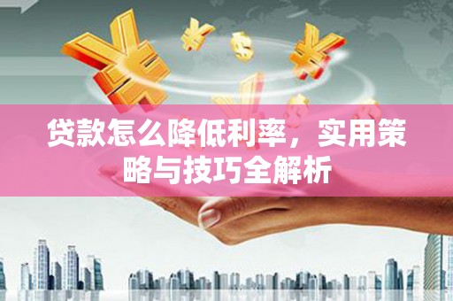 蒸湘贷款怎么降低利率，实用策略与技巧全解析