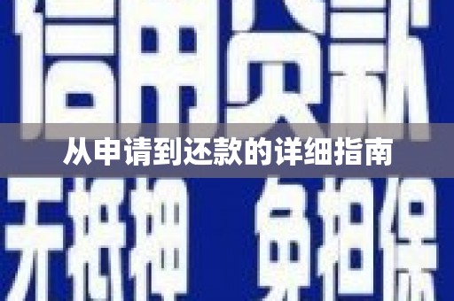 蒸湘从申请到还款的详细指南